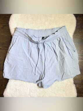 Automet Light Blue Muslin Pull-On Shorts Extra Large